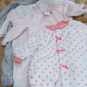 Lot of 4 Carter's one piece body suits.